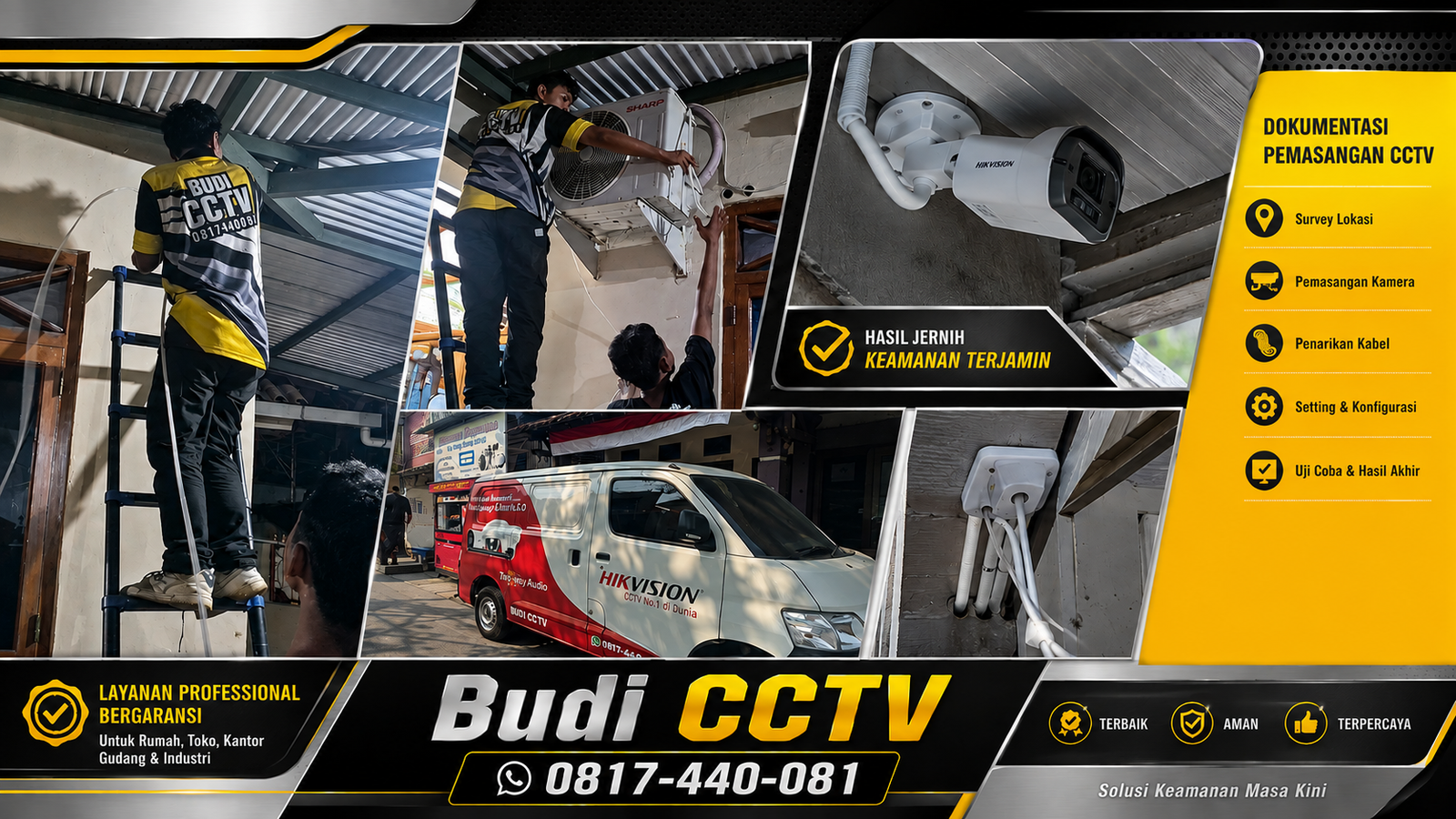 Instalasi CCTV Slawi, Didukung Garansi Resmi Hikvision