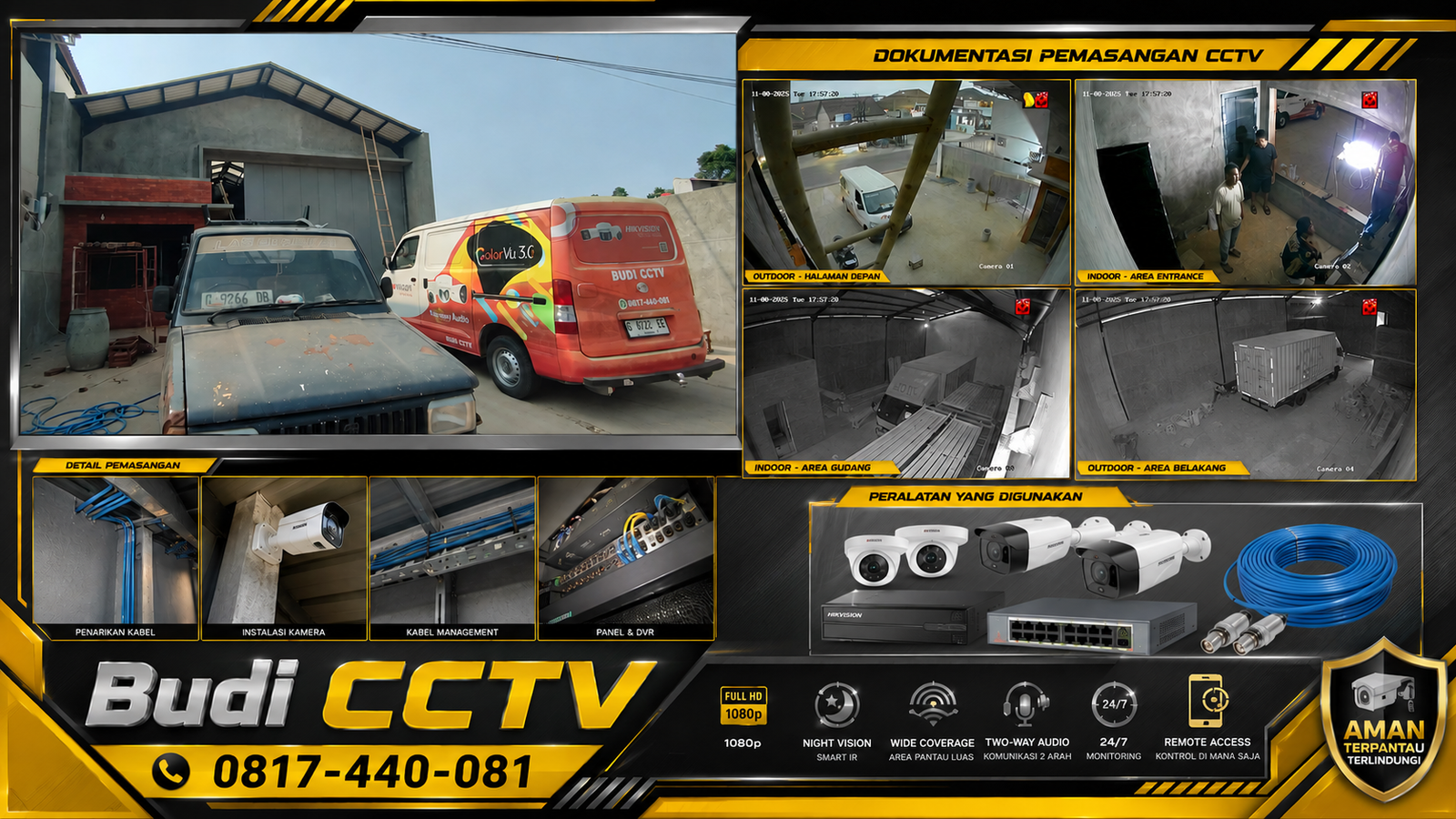 Instalasi CCTV Hikvision Tegal, Awasi dari Jarak Jauh