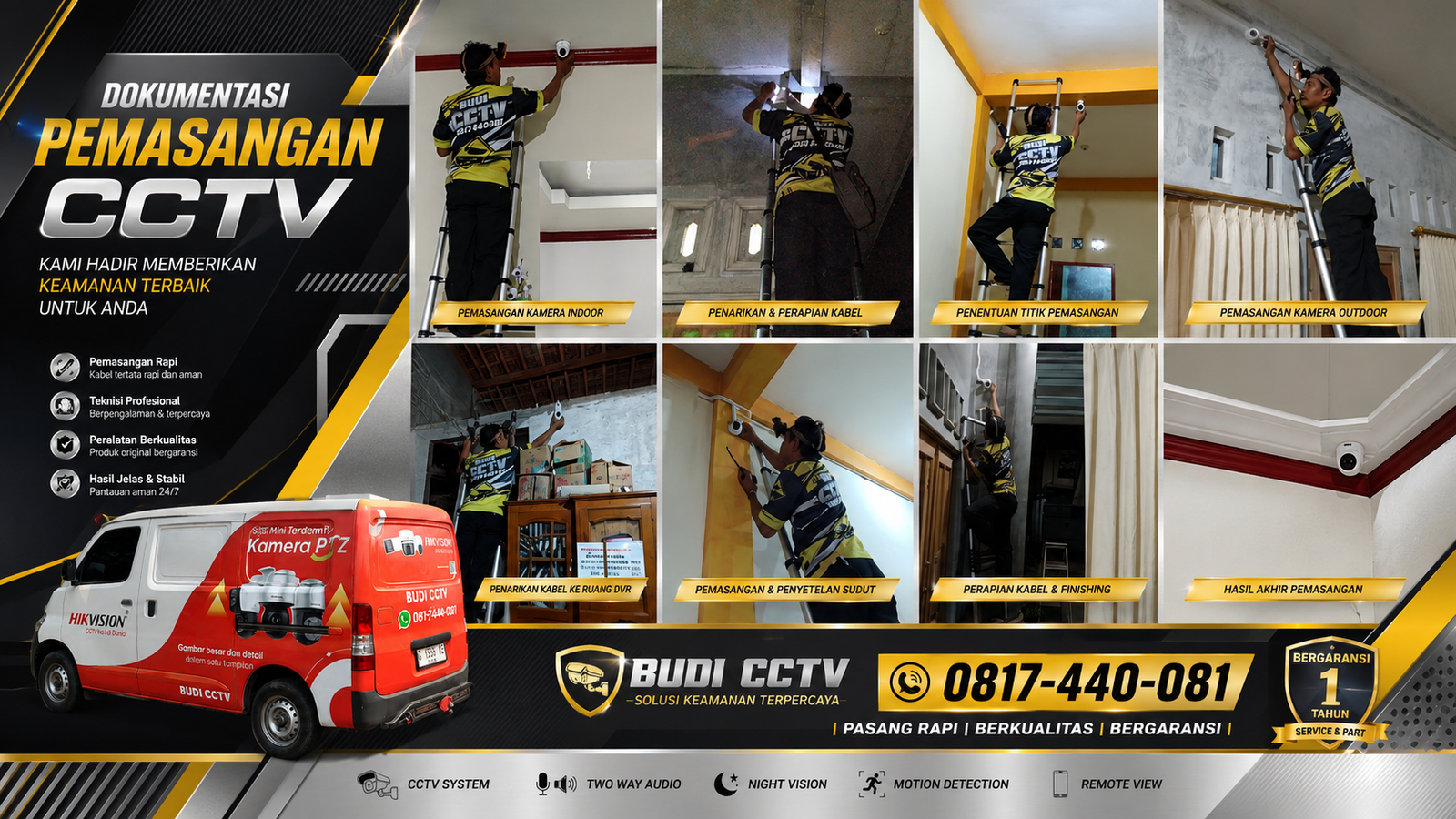 Pemasangan CCTV Hikvision di Rumah Pemalang, Produk Asli Resmi