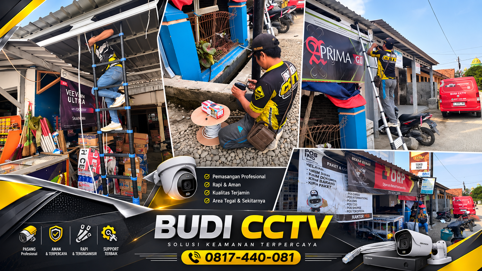 Instalasi CCTV Hikvision Asli untuk Keamanan Usaha di Pemalang