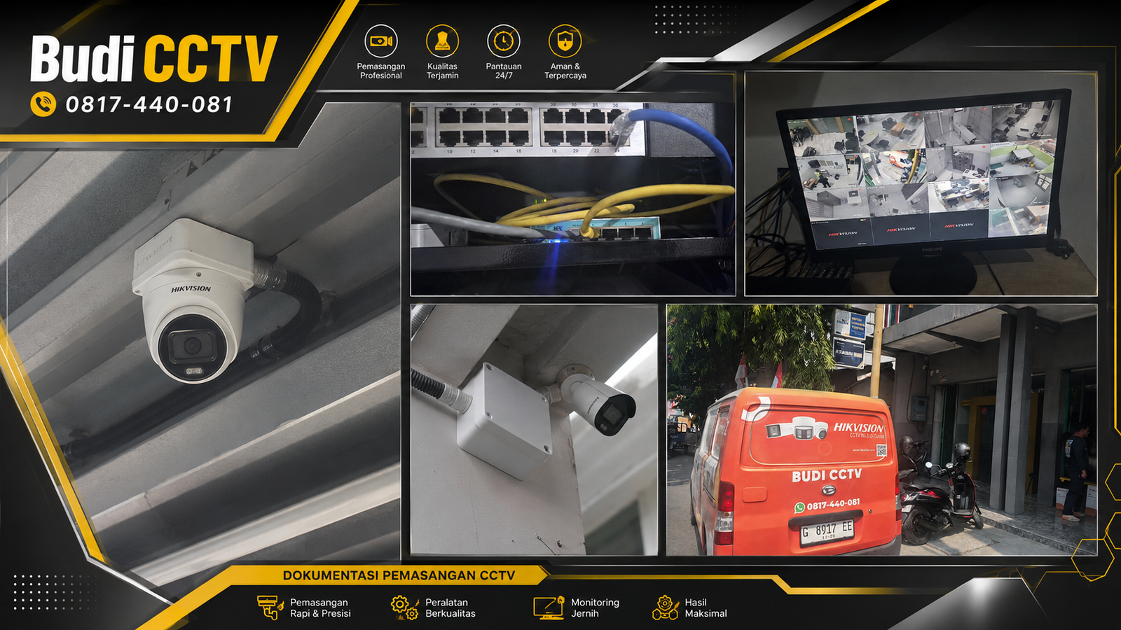 Instalasi CCTV Hikvision di Kantor Bank Pemalang dengan Layanan Purna Pemasangan