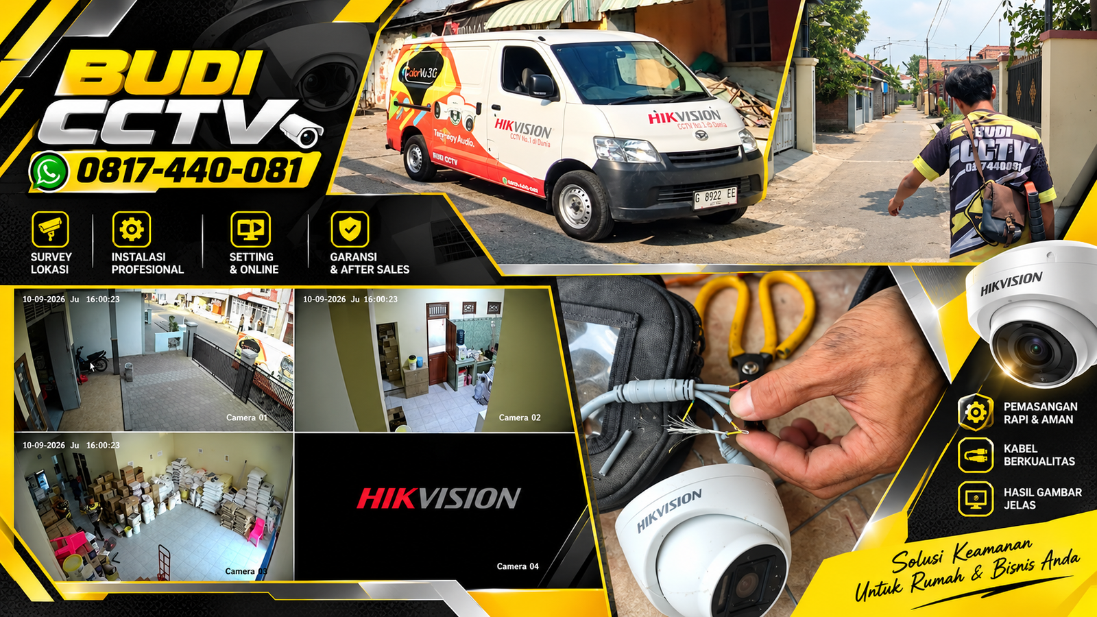 Instalasi CCTV Hikvision pada Gudang di Pemalang dengan Dukungan Purna Jual